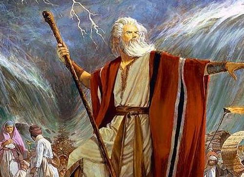 Moisés divide el Mar Rojo