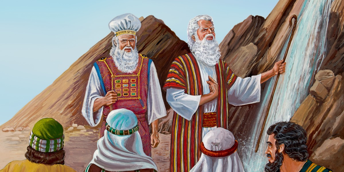 Moisés saca agua de la roca
