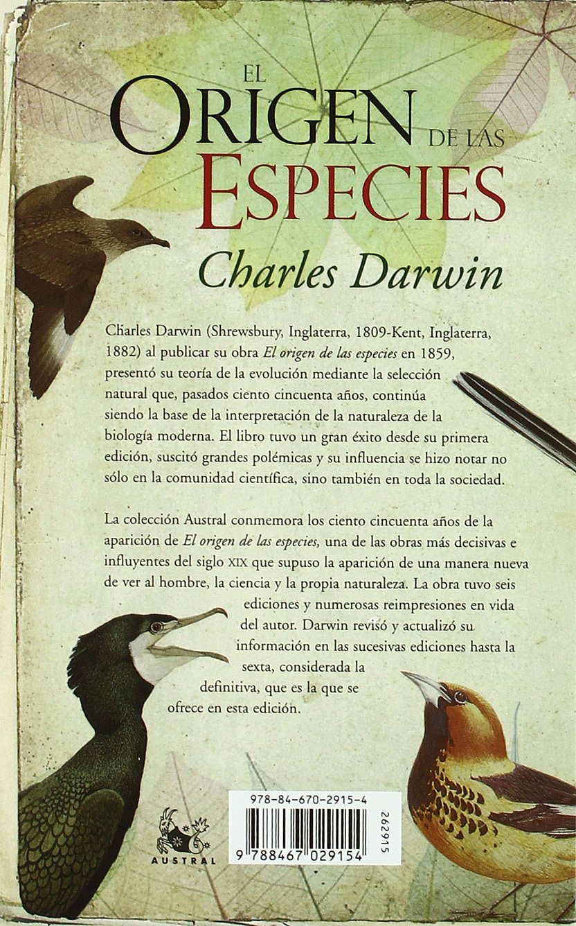 El origen de las especies (Charles Darwin)