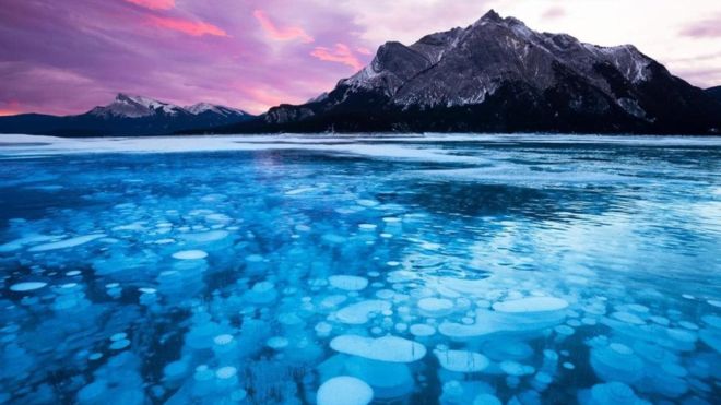 Las burbujas de metano congelado en Canadá